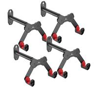4x Bicycle Wall Mount Bike Rack Hooks Horizontal up to 25kg Adjustable Arm Steel
