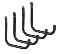 4x Bicycle Wall Mounts Bicycle Hooks Tool Hooks Black Steel