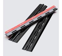 4X Black Acrylic Piano Hinges - No Glue Required. Self Adhesive, Black Plastic 300mm
