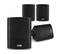 4x Black Weatherproof 100V Line Speakers 280W
