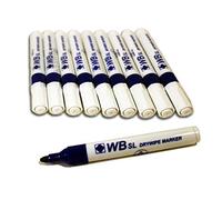 4x Blue WB SL Whiteboard Flipchart Drywipe Marker Pens Pen Bullet Tip Kids School Office