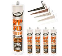 4x Bond It White WP70 Neutral Cure Silicone Sealant for External Wood, Aluminium and uPVC Door and Window Frames