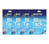 4x Bostik Blu Tack 60g - Original Reusable Adhesive for Home, Office, DIY | Alternative to Pins & Tape | Smart BluHacks Putty
