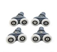 4x Bottom Shower Door Wheels 23mm Stainless Steel Bearing(19mm) | Nylon wheel, stainless bearing, smooth silent slide, fits 23mm diameter, bottom mount replacement