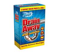 4x Boxes of Duzzit Drain Away - 3x 40g Sachets Sink Drain Unblocker