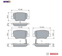 4x BRAKE PAD SET DISC BRAKE 0 986 494 404 FOR TOYOTA 2ZR-FAE 1.8L1WW 1.6L 4cyl