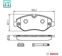 4x BRAKE PAD SET DISC BRAKE 0 986 494 728 FOR VW CRAFTER/30-50/Van/30-35/Bus