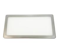 4x BRUSHED NICKEL Ultra-Slim Rectangle Under Cabinet Kitchen Light & Driver Kit - Warm White Diffused LED Loops Metallics One Size