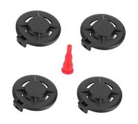 4x Butane Cap Replacement Parts with Inflation Nozzle, Lightweight, Easy to Assemble, Nylon, Black