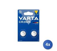 4X BUTTON CELL CR2025 3V VARTA