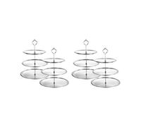 4X Cake Stands Stainless Steel Tiered Cupcake Stand 3 Tier Serving Tray Platters Table Display Cupcake Tower Cake Plates