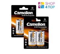4x Camelion D NiMH Rechargeable Batteries 2500mAh 1.2V HR20 Mono