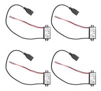 4X Car Power Converter DC 12V to 5V 3A Voltage Converter with Single USB Adapter Connectors for Phone Charging Car Audio