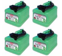 4X Carplan Petrol Can Tetra Green Unleaded With Flexible Spout 5L 5 Litres