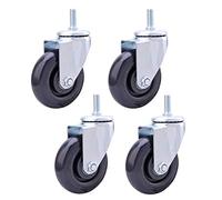 4X Caster Wheels 75mm/100mm/125mm,Swivel Castor Wheel Heavy Duty,M12 Bolt,The Maximum Load of a Single Caster is 120kg(264 lbs) (Brake 100mm)