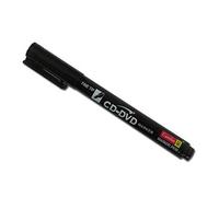 4X CD-DVD Marker Pen FINE TIP Water/UV Resist 4 Colours Smooth Dark Marking (Black)