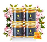 4x Cherry Blossom Honey 250g Caravella Fine Food| Italian Creamy Rare Spring Blossom Pure Raw | Light Amber with Fruity Floral Notes| Antioxidant-Rich Gentle on Digestion | Ideal for Tea Cheese Yogurt