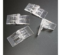 4X Clear Acrylic Micro Piano Hinges 39mm x 16mm, Small Miniature Plastic Hinges