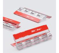4X Clear Acrylic Piano Hinges 75mm - Self-Adhesive, No Glue Required, Transparent Plastic