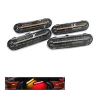 4x Clear Lens Side Bumper Reflector Indicator LED Marker Light Amber Red For 1990-2005 MX-5 MK I II Roadster NA NB