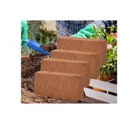 Rowan Gardening Accessories 4 X Coco Peat Brick Coir Compost Block 10L Coconut Potting Fibre Compressed Soil