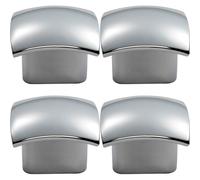 4x Convex Face Cupboard Door Knob 33 x 30.5mm Polished Chrome Cabinet Handle
