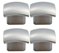 4x Convex Face Cupboard Door Knob 33 x 30.5mm Satin Nickel Cabinet Handle