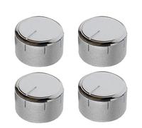 4X Cooker Hob Control Knobs Silver Long-Type Compatible with Beko FR150160