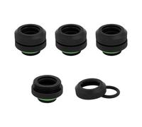 4x Corsair 12mm OD Hydro X Series XF Hardline Compression Fittings, Black, Brass