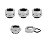 4x CORSAIR 12mm OD Hydro X Series XF Hardline Compression Fittings, Chrome, Bras