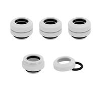 4x Corsair 12mm OD Hydro X Series XF Hardline Compression Fittings, White, Brass