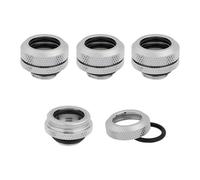 4x Corsair 14mm OD Hydro X Series XF Hardline Compression Fittings, Chrome, Bras