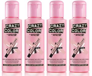 4x Crazy Color Semi Permanent Hair Dye Candy Floss 100ml