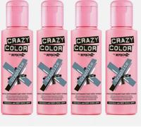 4x Crazy Color Semi Permanent Hair Dye Graphite - 100ml