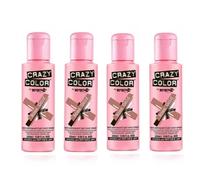 4x Crazy Color Semi Permanent Hair Dye Rose Gold - 100ml