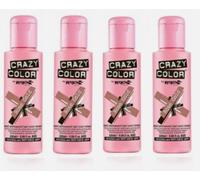 4x Crazy Color Semi Permanent Hair Dye Rose Gold - 100ml