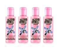 4x Crazy Color Semi Permanent Hair Dye Slate - 100ml