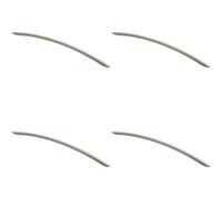 4x Curved Bow Cabinet Pull Handle 338 x 10mm 288mm Fixing Centres Satin Nickel