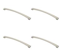 4x Curved Bow Pull Handle 338 x 25mm 320mm Fixing Centres Satin Nickel