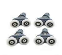 4x Curved Shower Rollers 25mm Swivel for top Fit 4x Curved Shower(27mm) | 19mm nylon wheels, for smooth silent for glide, twin bottom design, fits standard tracks, 4-pack set