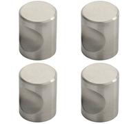 4x Cylindrical Cupboard Door Knob 20mm Diameter Stainless Steel Cabinet Handle