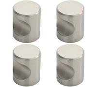 4x Cylindrical Cupboard Door Knob 25mm Diameter Stainless Steel Cabinet Handle