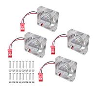 4X DC 5V 0.25A Cooling Radiator Fans 30x30mm LED Blue Light Brushless CPU Heat Cooler 2-Pin Connector Compatible w/Raspberry Pi 4