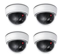 4x Dummy Camera Security Fake Camera Dome Flashing LED