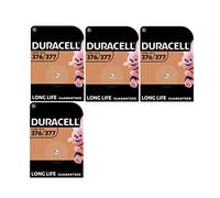 4X Duracell 376/377 SR626 SR626SW Button Watch Batteries With Silver Oxide (4 Blister Pack of 1 Battery)