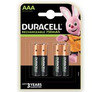 4pk Duracell AAA Size 750mAh Rechargeable Batteries