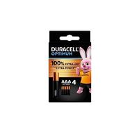 4X Duracell AAA Optimum (1 Blister Pack of 4 Batteries) 4 Batteries (MX2400/Mini Stylus/Micro)