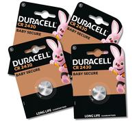 4x DURACELL CR2430 Batteries DL2430 2430 3V Lithium Coin Cell EXPIRY 10/2034
