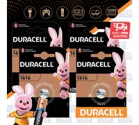 4x DURACELL DL1616 3V LITHIUM COIN Cell Batteries DURALOCK CR1616 BR1616 Expiry+