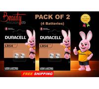 4x Duracell LR54 1.5 Volt Alkaline Battery 189 V10GA GP189 L1131 LR1130 A120 2pk